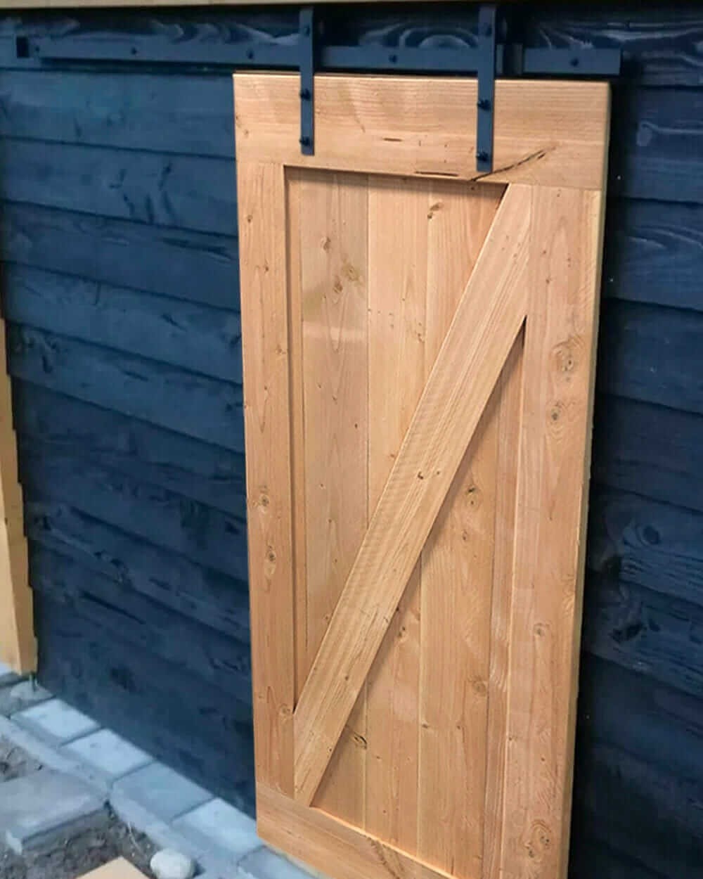 Mannelijkheid ~ kant Inspectie Loftdeur steigerhout onbehandeld