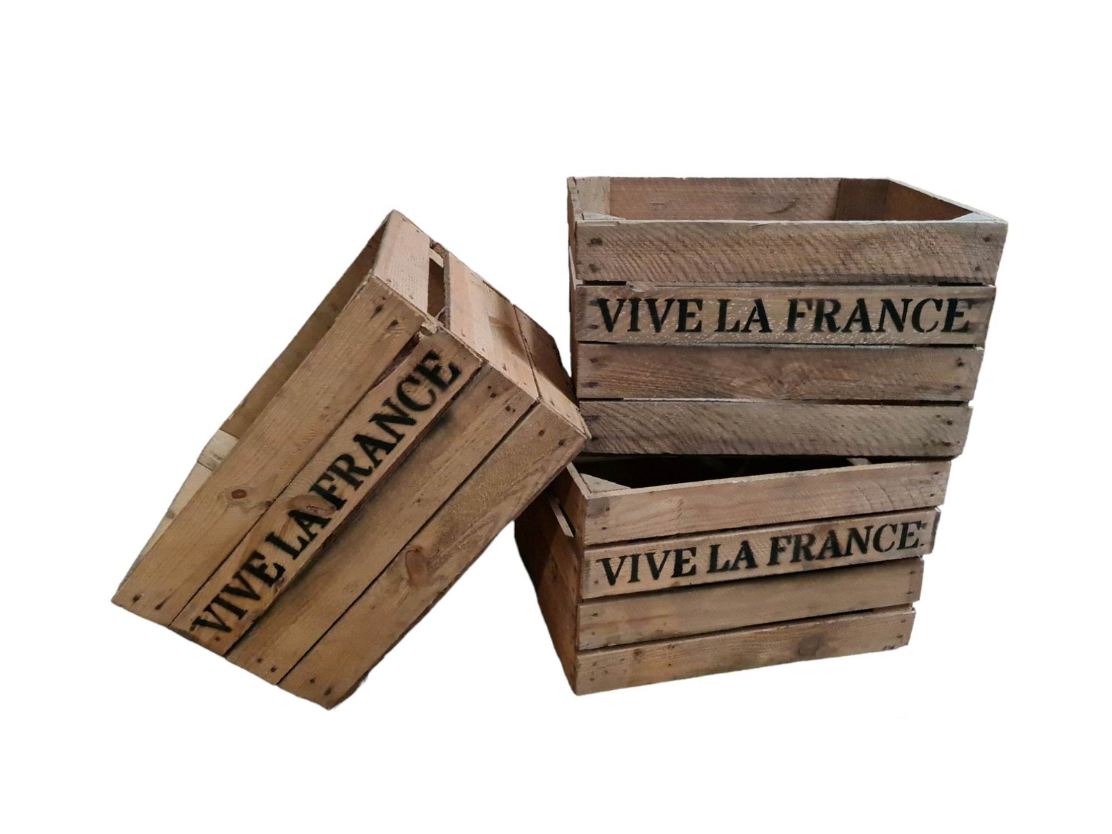 oude met de opdruk C'es la vie | alle houten kisten - De Kisten Koning